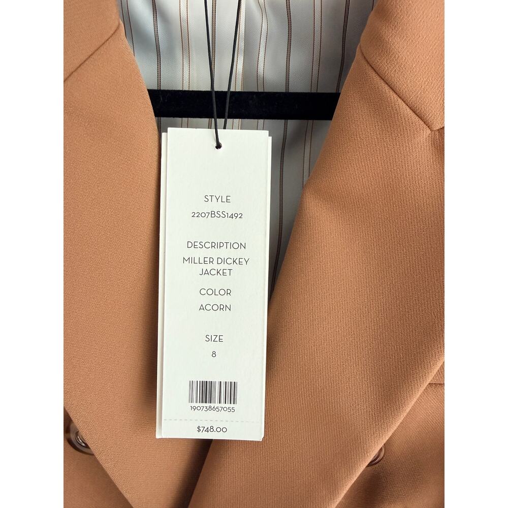 NWT Veronica Beard Miller Dickey Jacket Blazer 8 Acorn - Picture 6 of 10